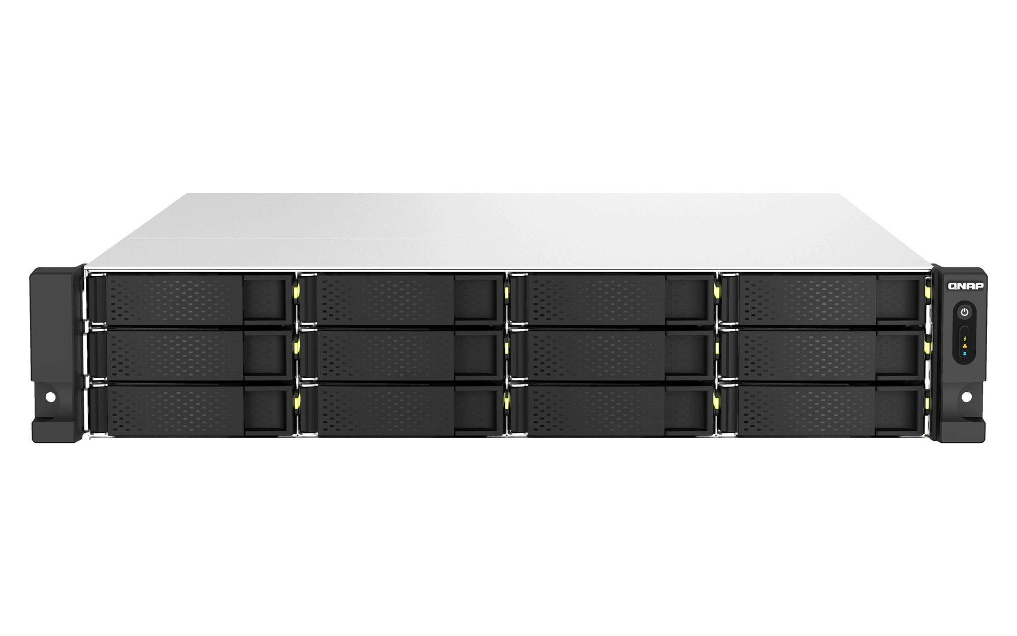 QNAP TS-H1887XU-RP NAS Bastidor (2U) Intel Xeon E E-2336 32 GB DDR4 0 TB QuTS hero Negro, Blanco