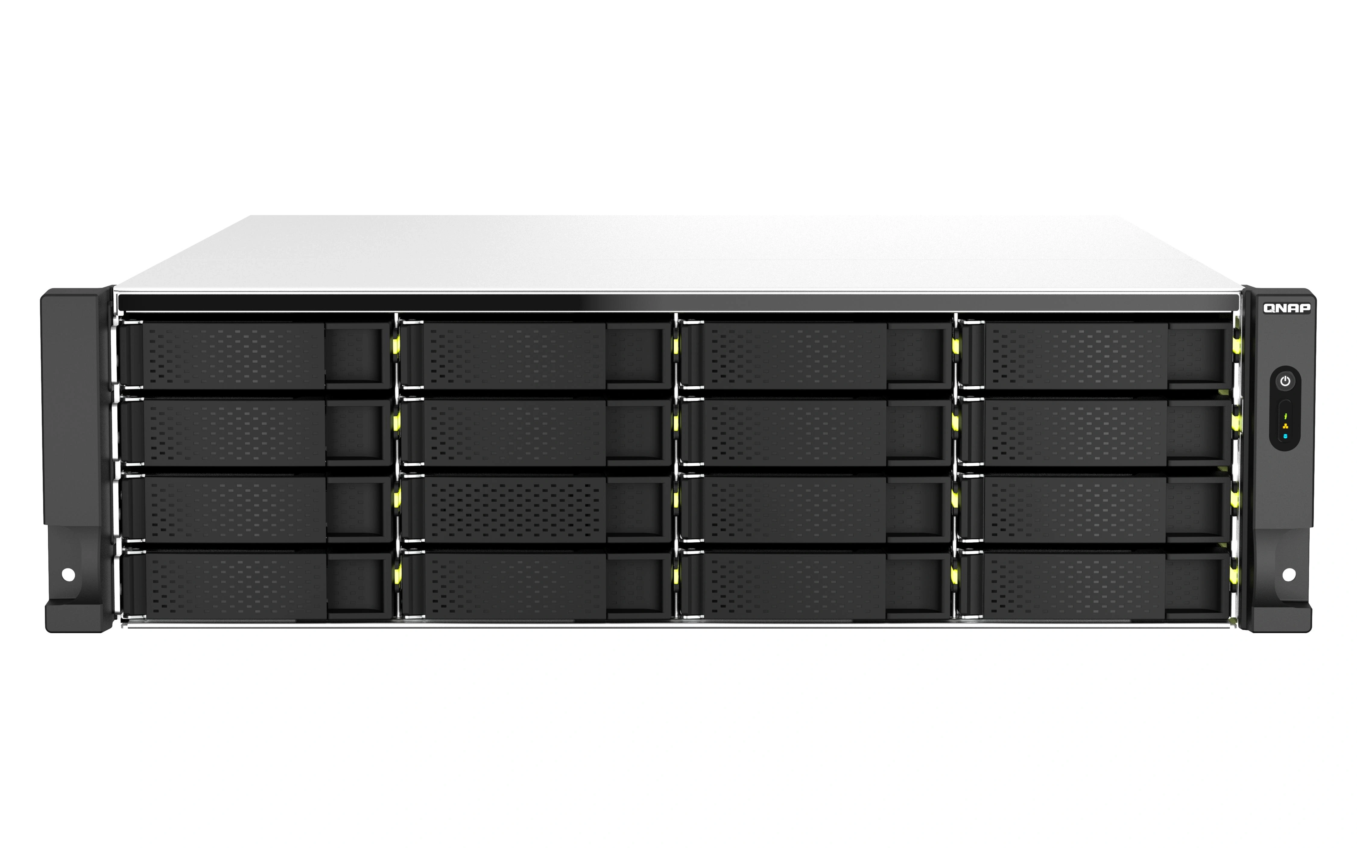 QNAP TS-H2287XU-RP NAS Bastidor (3U) Intel Xeon E E-2378 64 GB DDR4 0 TB QuTS hero Negro, Blanco