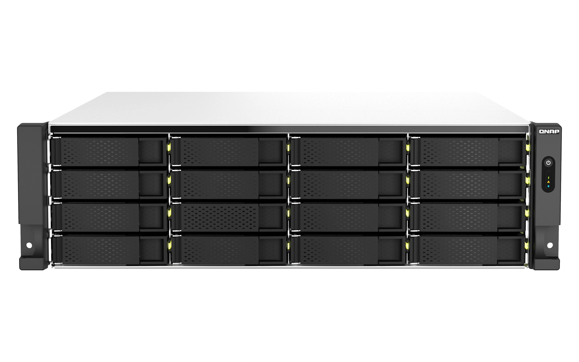 QNAP TS-H2287XU-RP NAS Bastidor (3U) Intel Xeon E E-2378 64 GB DDR4 0 TB QuTS hero Negro, Blanco
