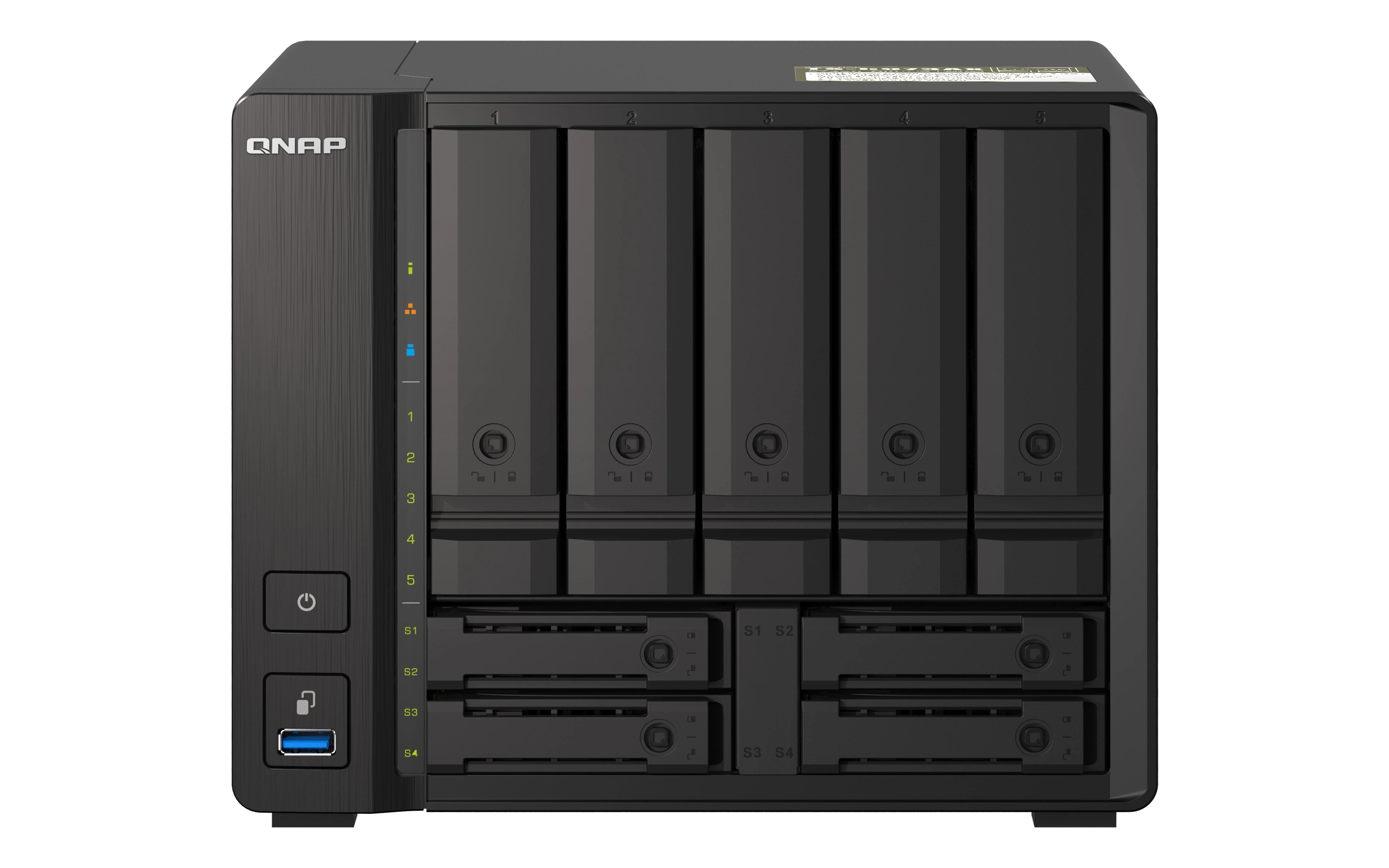 QNAP TS-H973AX NAS Torre Ryzen Embedded V1500B 8 GB DDR4 0 TB QuTS hero Negro