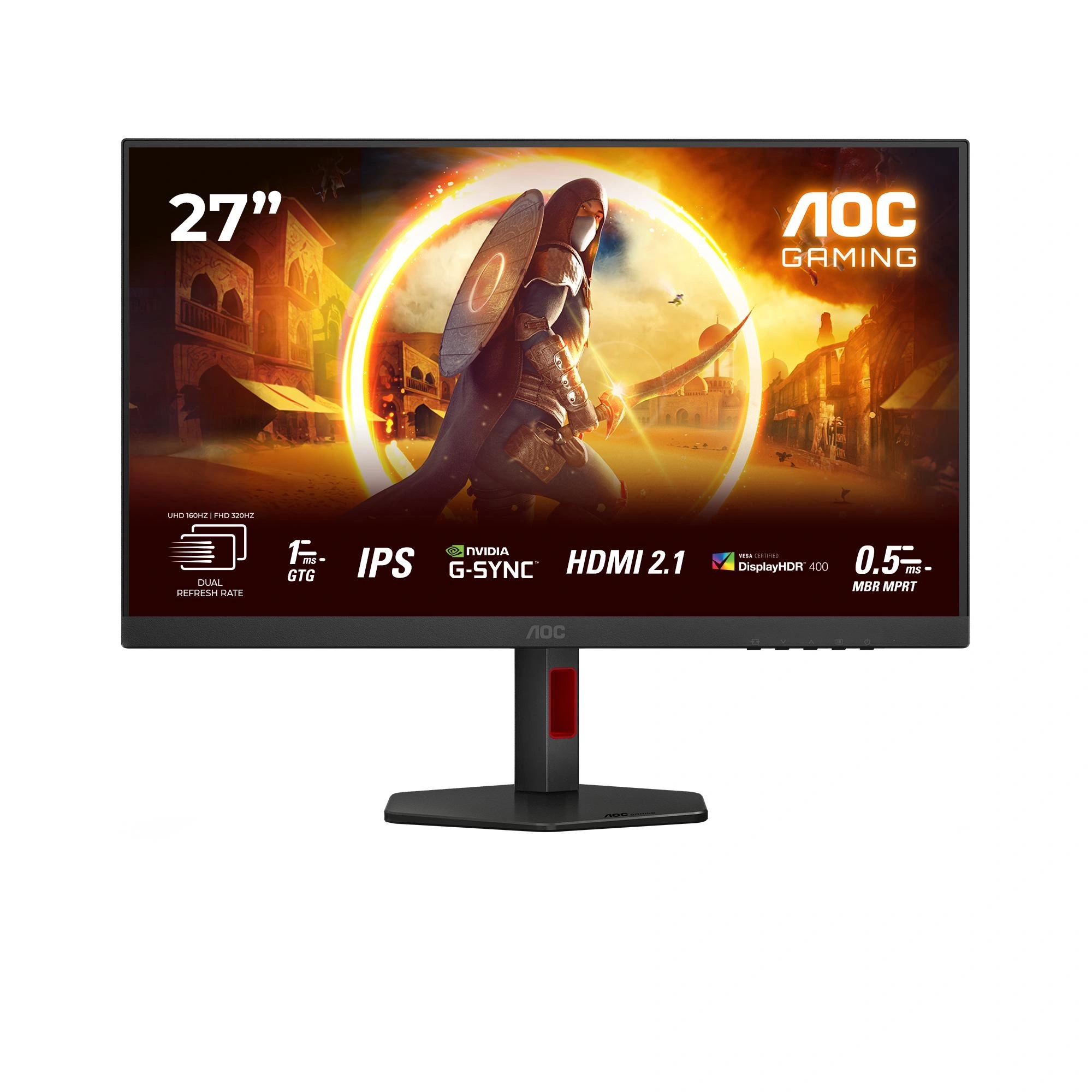 Monitor gaming aoc u27g4r 27" led qhd 1ms 2 x hdmi usb – imagen 3