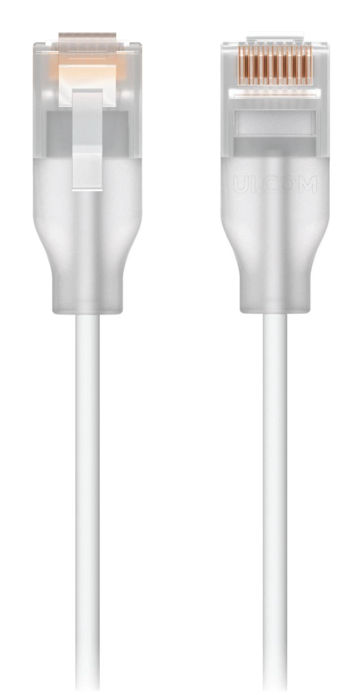 Ubiquiti UACC-Cable-Patch-EL-1M-W cable de red Translúcido, Blanco Cat6