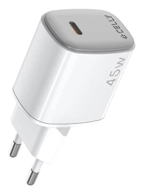 Celly UPTC1USBC45WWH cargador de dispositivo móvil Smartphone, Tableta Blanco Corriente alterna Carga rápida Interior