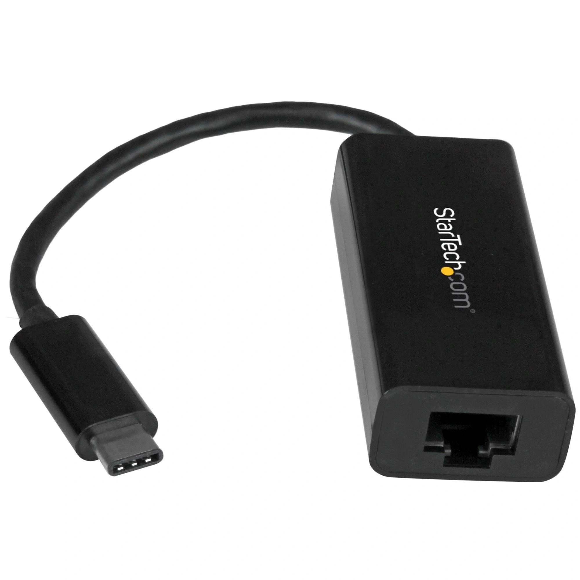 StarTech.com Adaptador de Red Ethernet Gigabit USB-C - Adaptador externo USB 3.0 a RJ45 - USB Tipo C a Ethernet - Negro