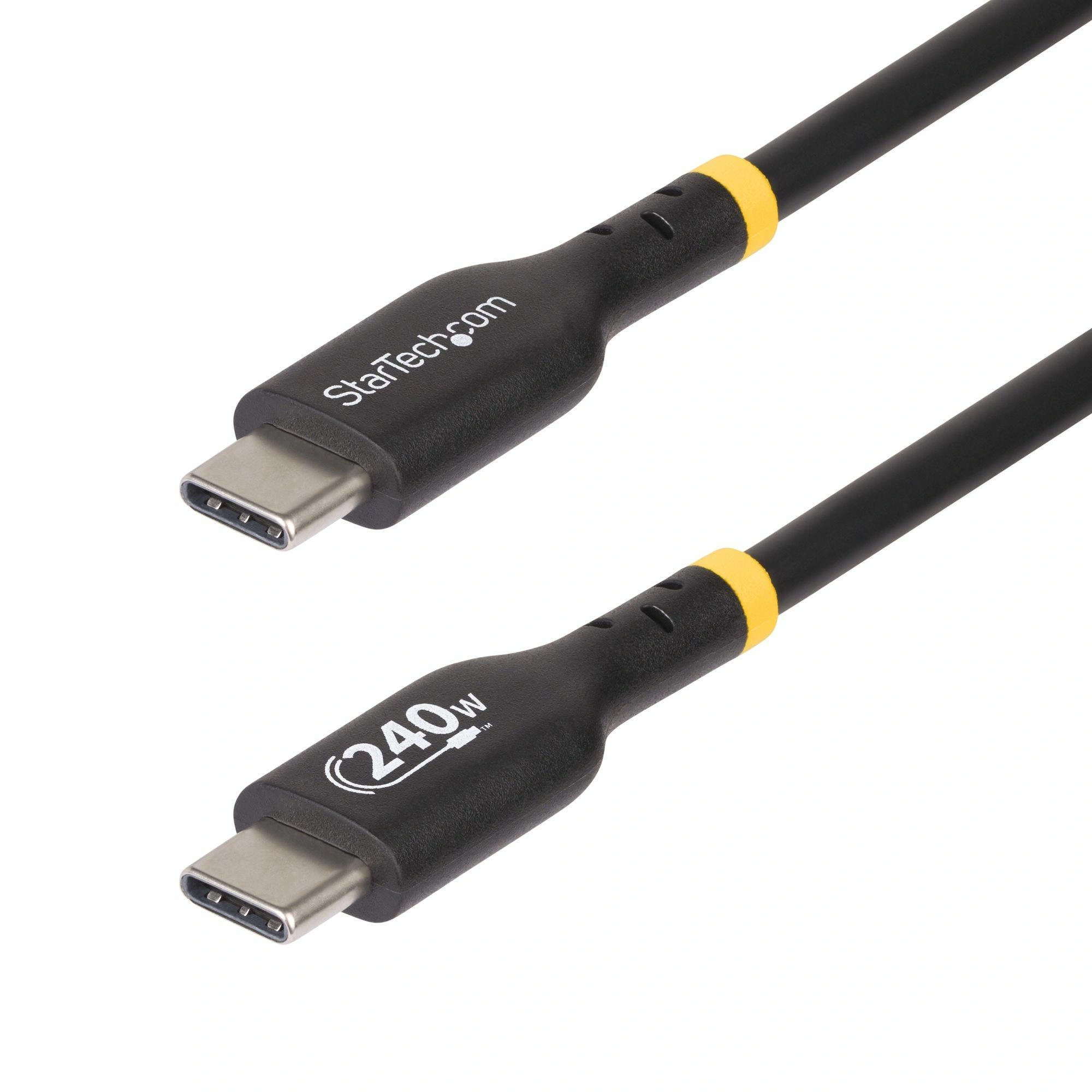 StarTech.com Cable de Carga USB-C de 1m - Cable USB Tipo C - Certificación USB-IF - PD de 240W EPR - Cable USB 2.0 USB-C de Carga para Portátiles