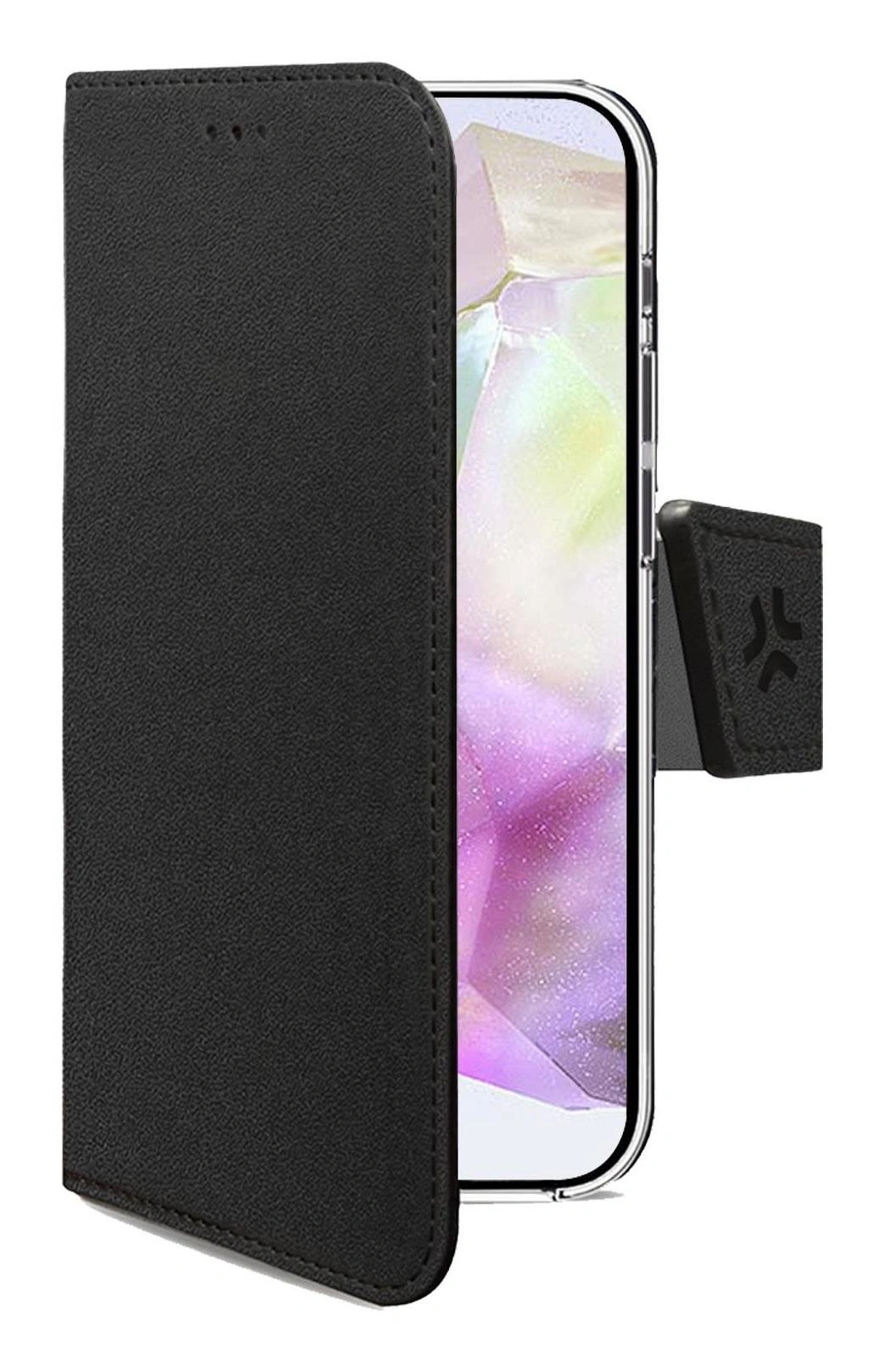 Celly WALLY funda para teléfono móvil 17 cm (6.7") Funda cartera Negro