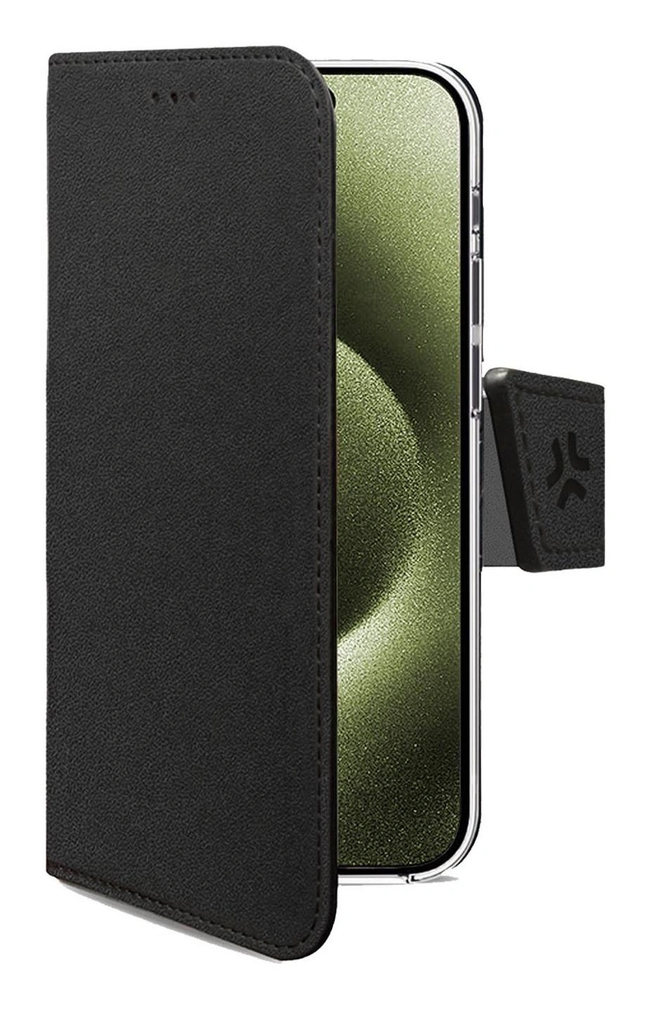 Celly WALLY funda para teléfono móvil 16 cm (6.3") Funda cartera Negro