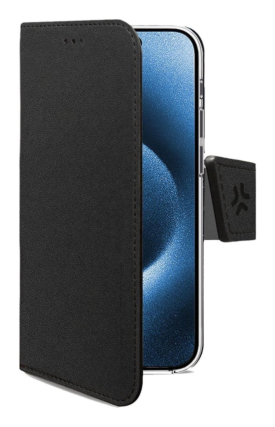 Celly WALLY funda para teléfono móvil 16 cm (6.3") Funda cartera Negro
