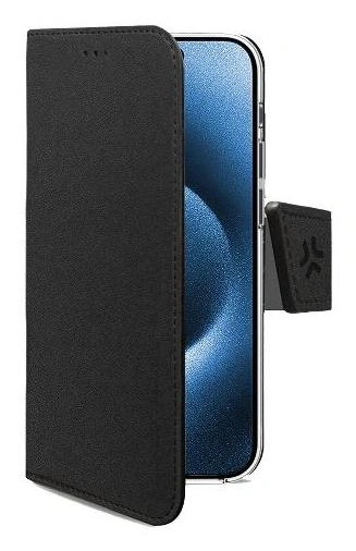 Celly WALLYMAG funda para teléfono móvil 16 cm (6.3") Funda cartera Negro
