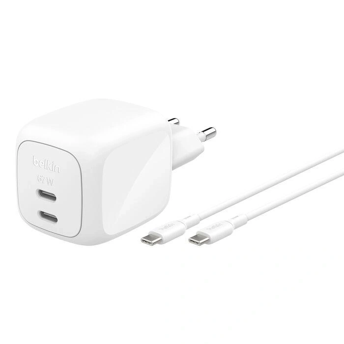 Belkin WCH020KQ2MWH-B6 cargador de dispositivo móvil Universal Blanco Corriente alterna Carga rápida Interior