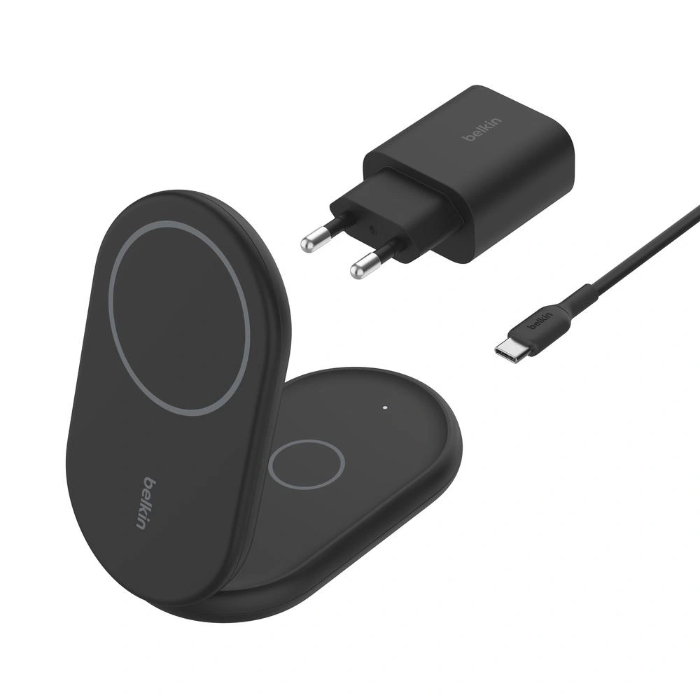 Belkin BoostCharge Auriculares, Smartphone Negro USB Cargador inalámbrico Carga rápida Interior